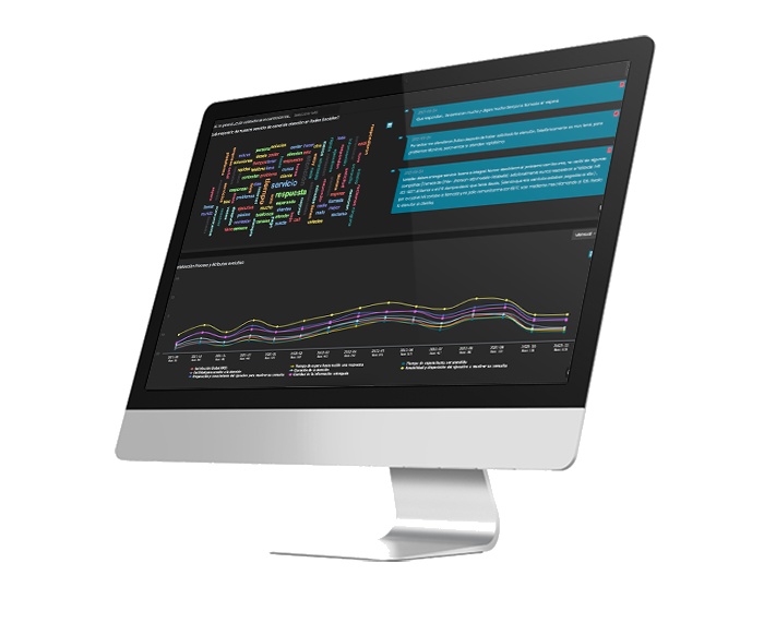 Plataforma ADA LAB — dashboard de experiencia de cliente en escritorio